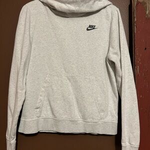 Nike Women's Heather Gray cowl neck Hoodie size small